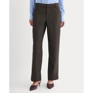 Everlane Straight-Leg Trouser In Tailor Twill Khaki Sz 2